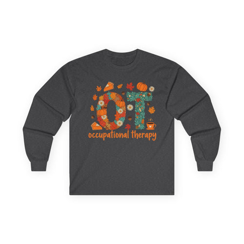 'OT' Pumpkin & Leaves Long Sleeve shirt
