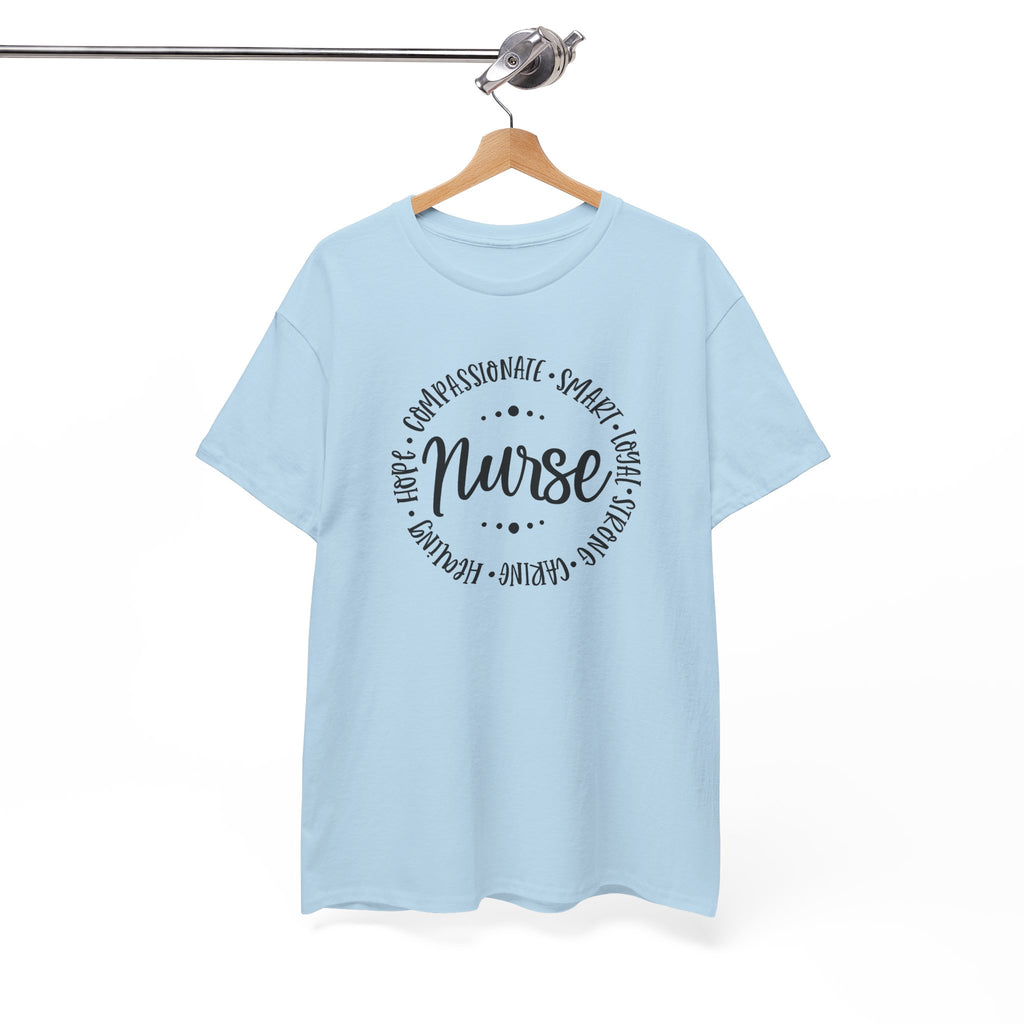 Nurse Circle Words T‑Shirt — Compassionate, Smart, Caring Nurse Tee