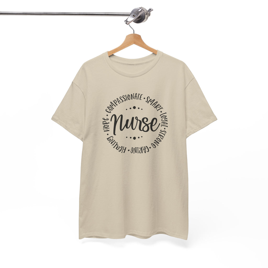 Nurse Circle Words T‑Shirt — Compassionate, Smart, Caring Nurse Tee