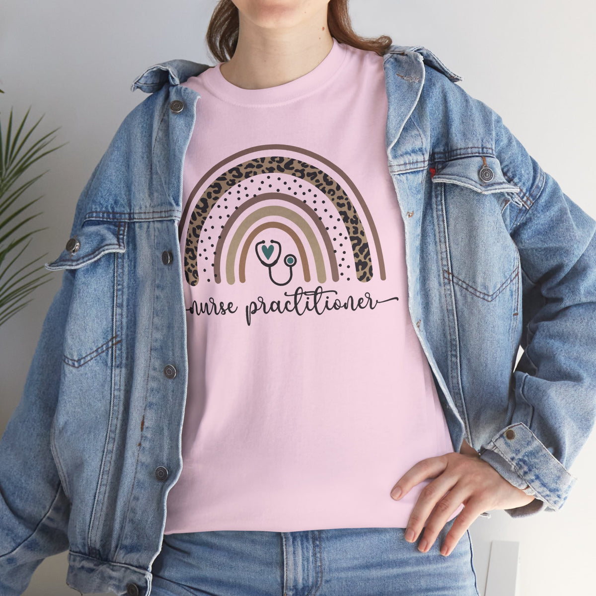 Nurse Practitioner Rainbow T-Shirt — Boho Stethoscope Tee for Nurses