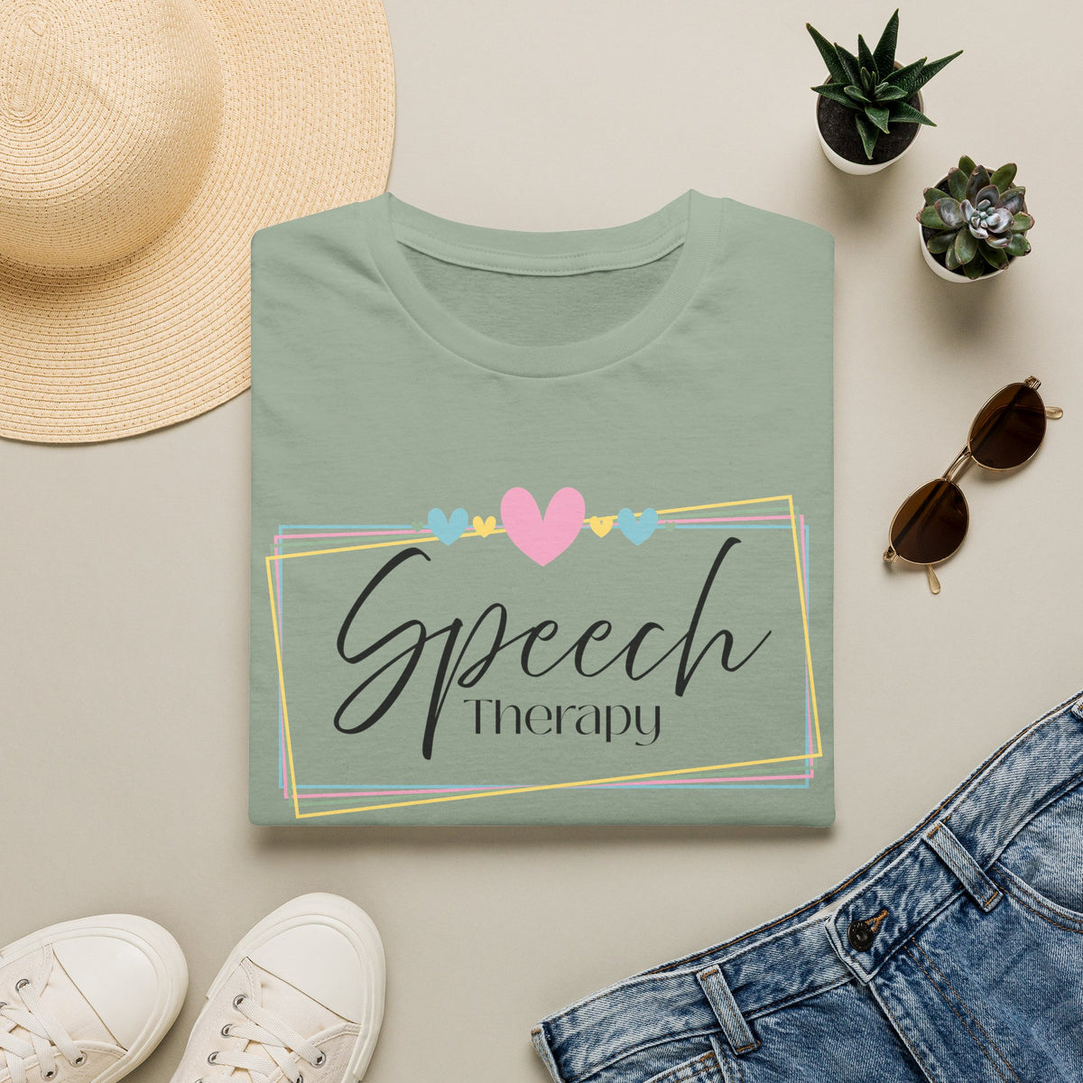Speech Therapy Heart Frame T-Shirt