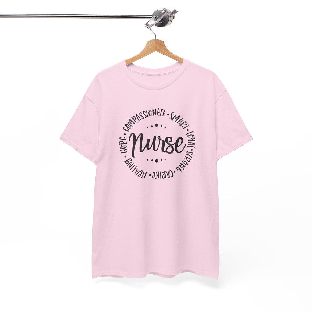 Nurse Circle Words T‑Shirt — Compassionate, Smart, Caring Nurse Tee