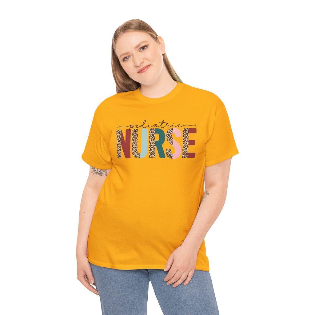 RN Pediatric Tee — Colorful Leopard