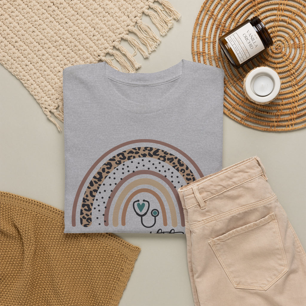 Nurse Practitioner Rainbow T-Shirt — Boho Stethoscope Tee for Nurses