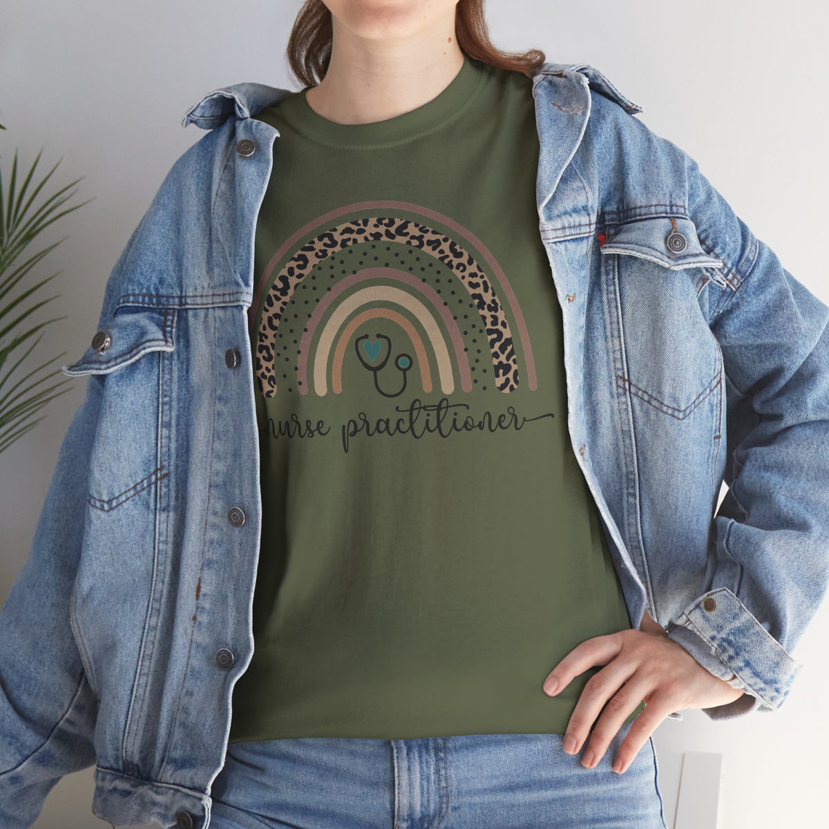 Nurse Practitioner Rainbow T-Shirt — Boho Stethoscope Tee for Nurses