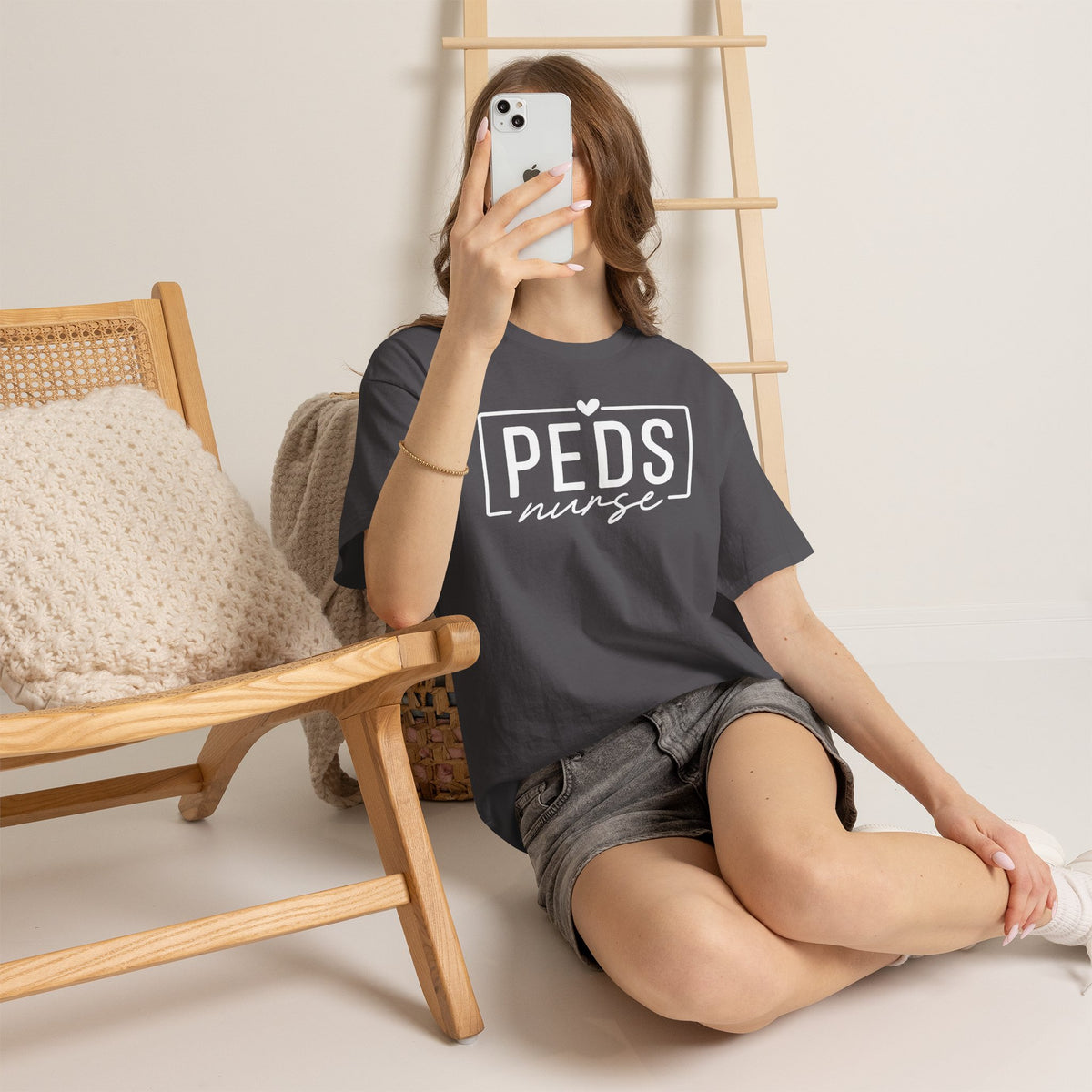 Peds Nurse T-Shirt with Heart Logo