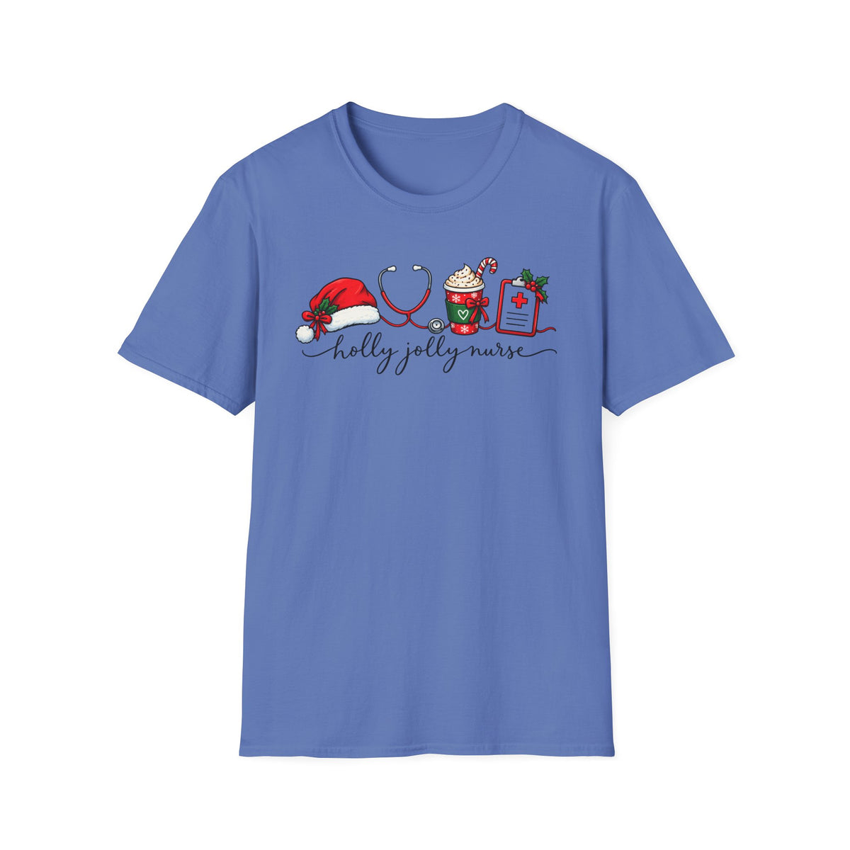 Nurse Christmas T-Shirt — "Holly Jolly Nurse"