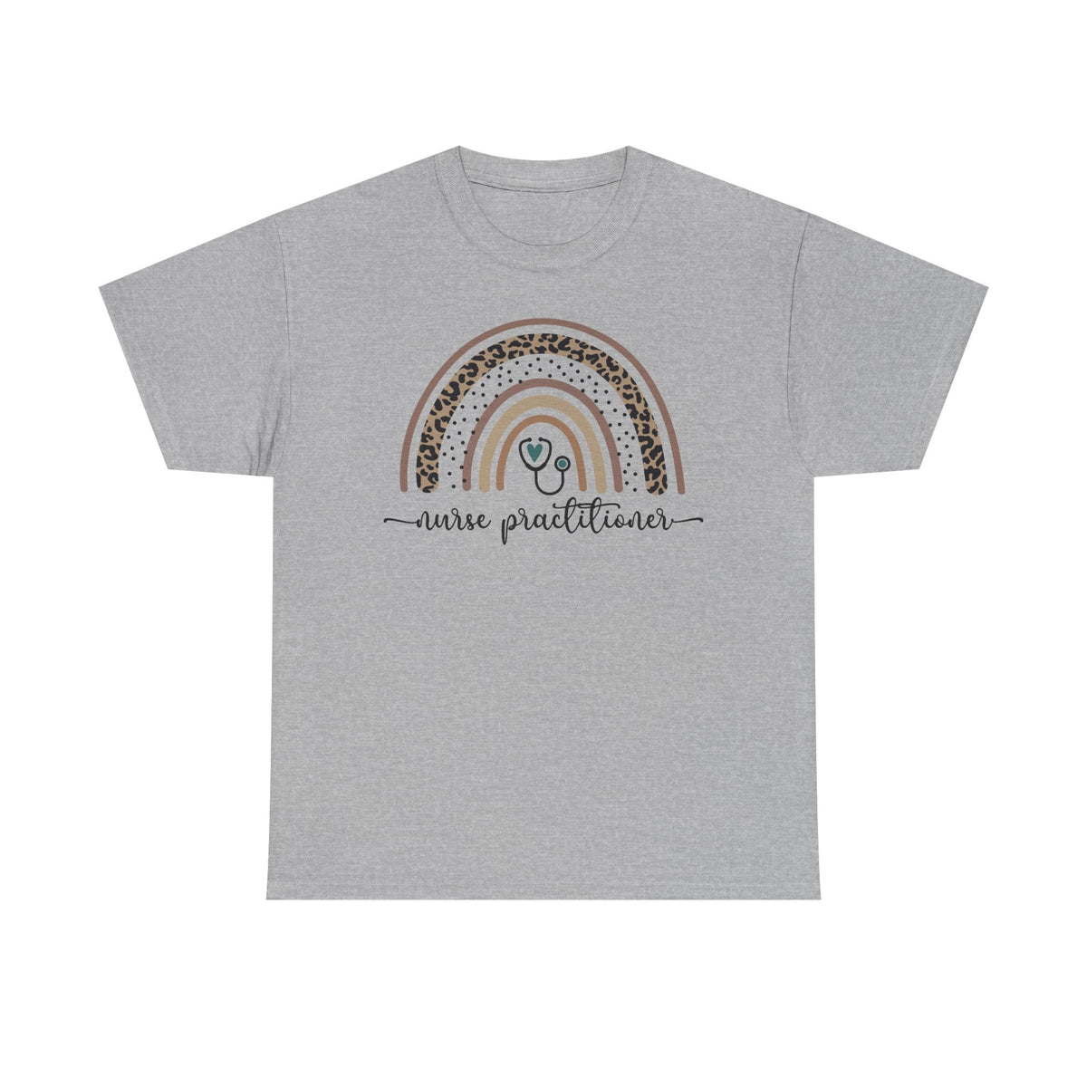 Nurse Practitioner Rainbow T-Shirt — Boho Stethoscope Tee for Nurses
