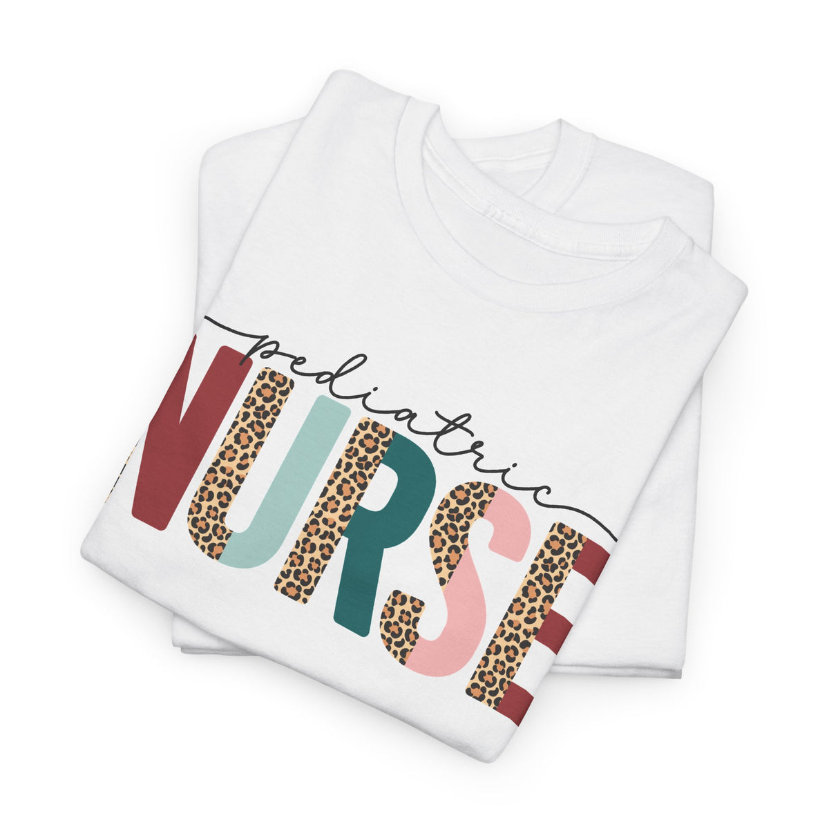 RN Pediatric Tee — Colorful Leopard