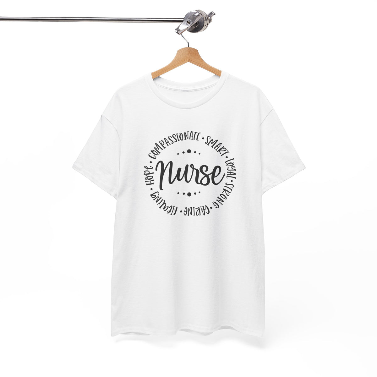 Nurse Circle Words T‑Shirt — Compassionate, Smart, Caring Nurse Tee