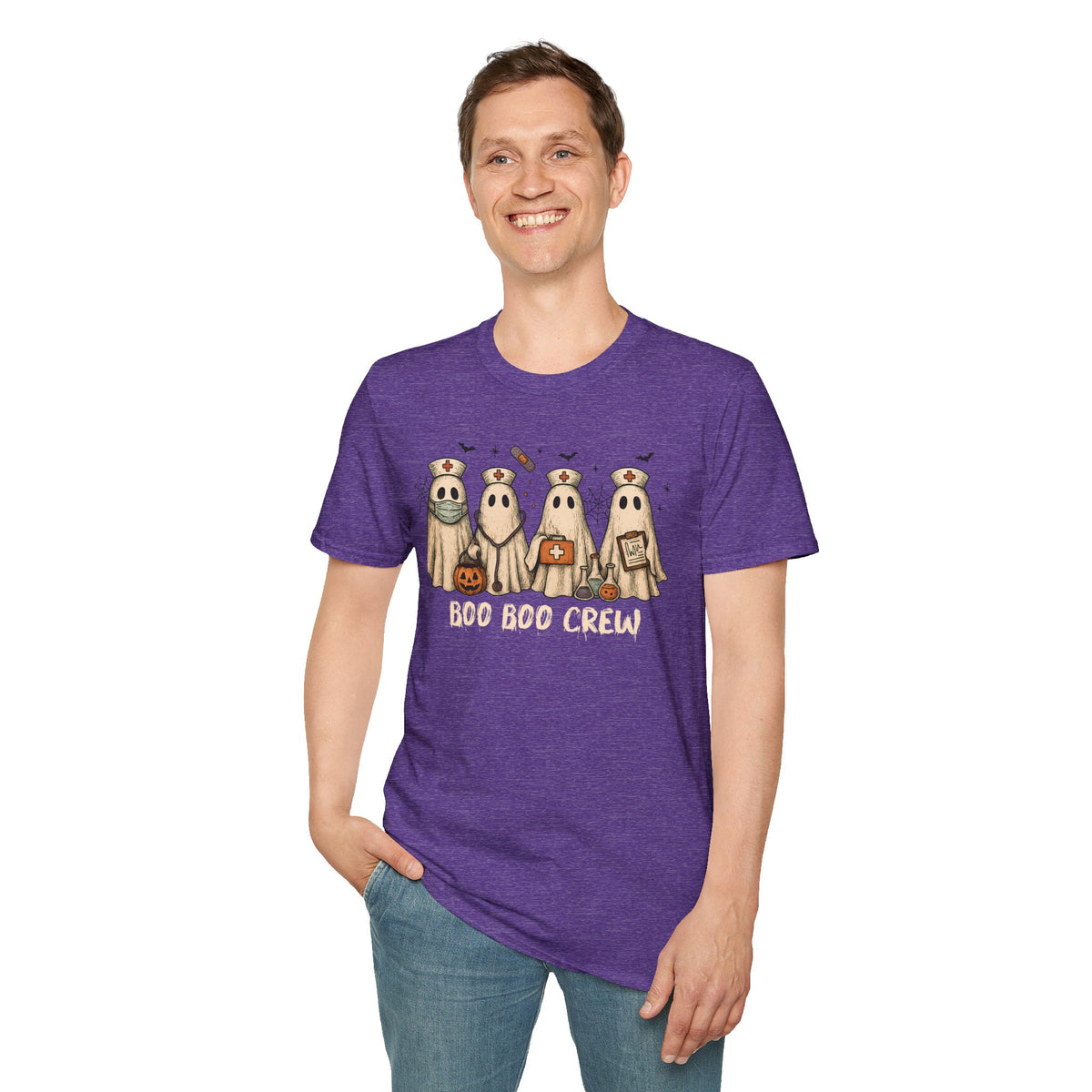 Nurse Boo Boo Crew White Halloween T‑Shirt