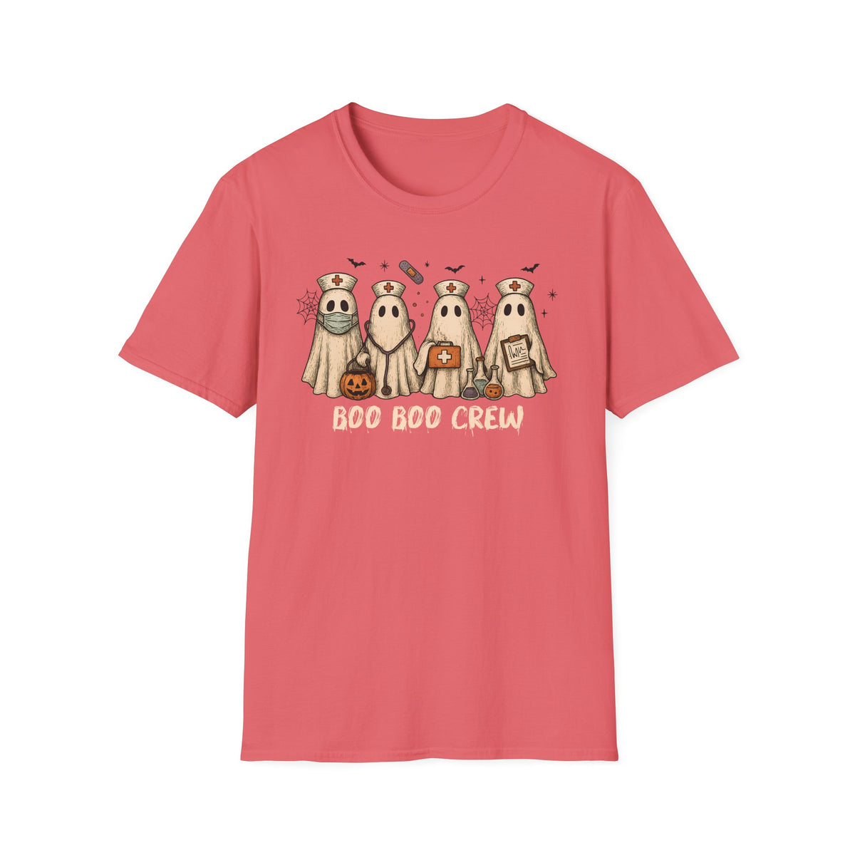 Nurse Boo Boo Crew White Halloween T‑Shirt