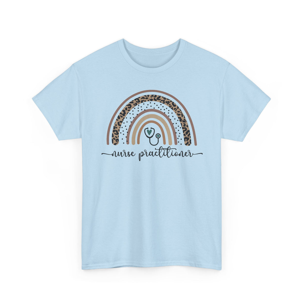 Nurse Practitioner Rainbow T-Shirt — Boho Stethoscope Tee for Nurses
