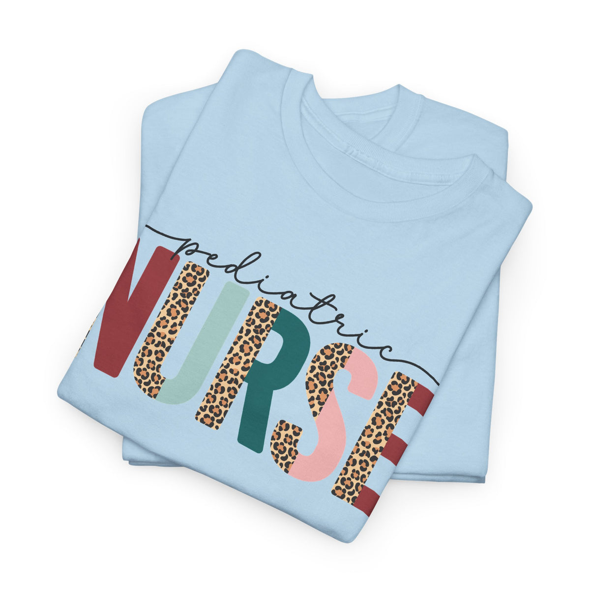 RN Pediatric Tee — Colorful Leopard