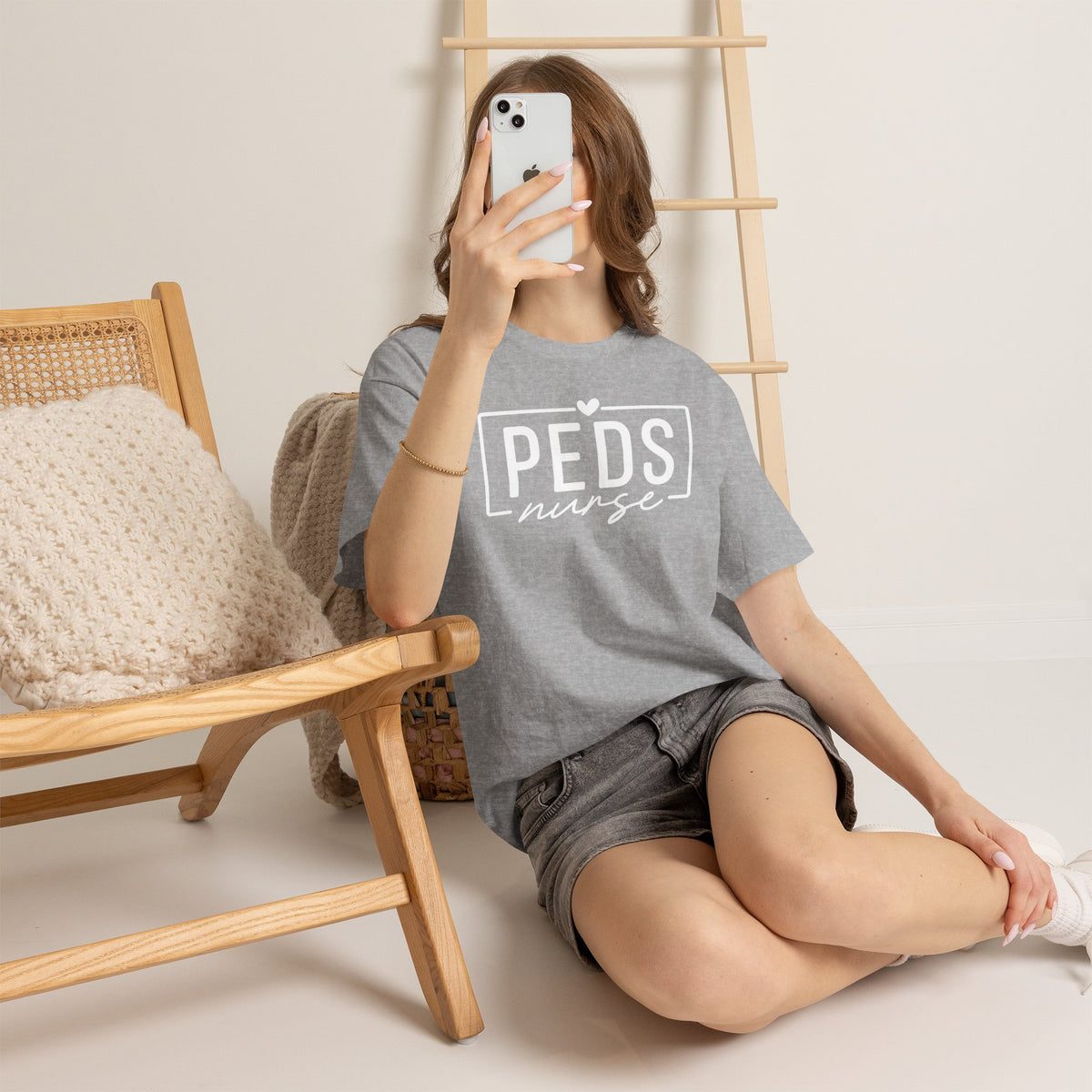 Peds Nurse T-Shirt with Heart Logo
