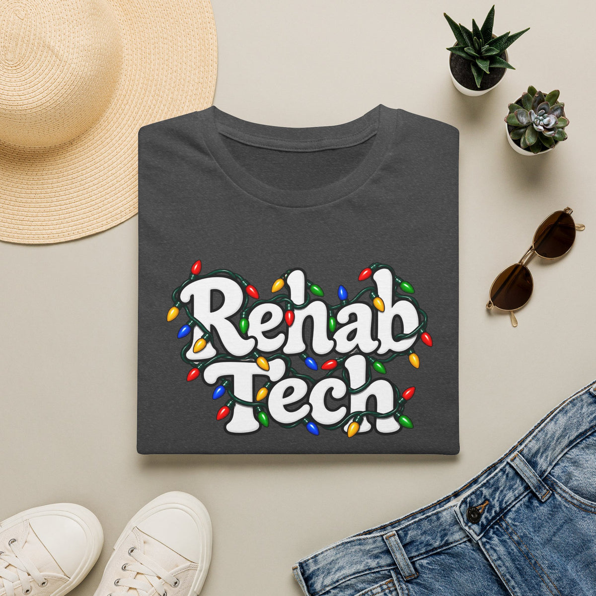 Rehab Tech Christmas Lights T-Shirt