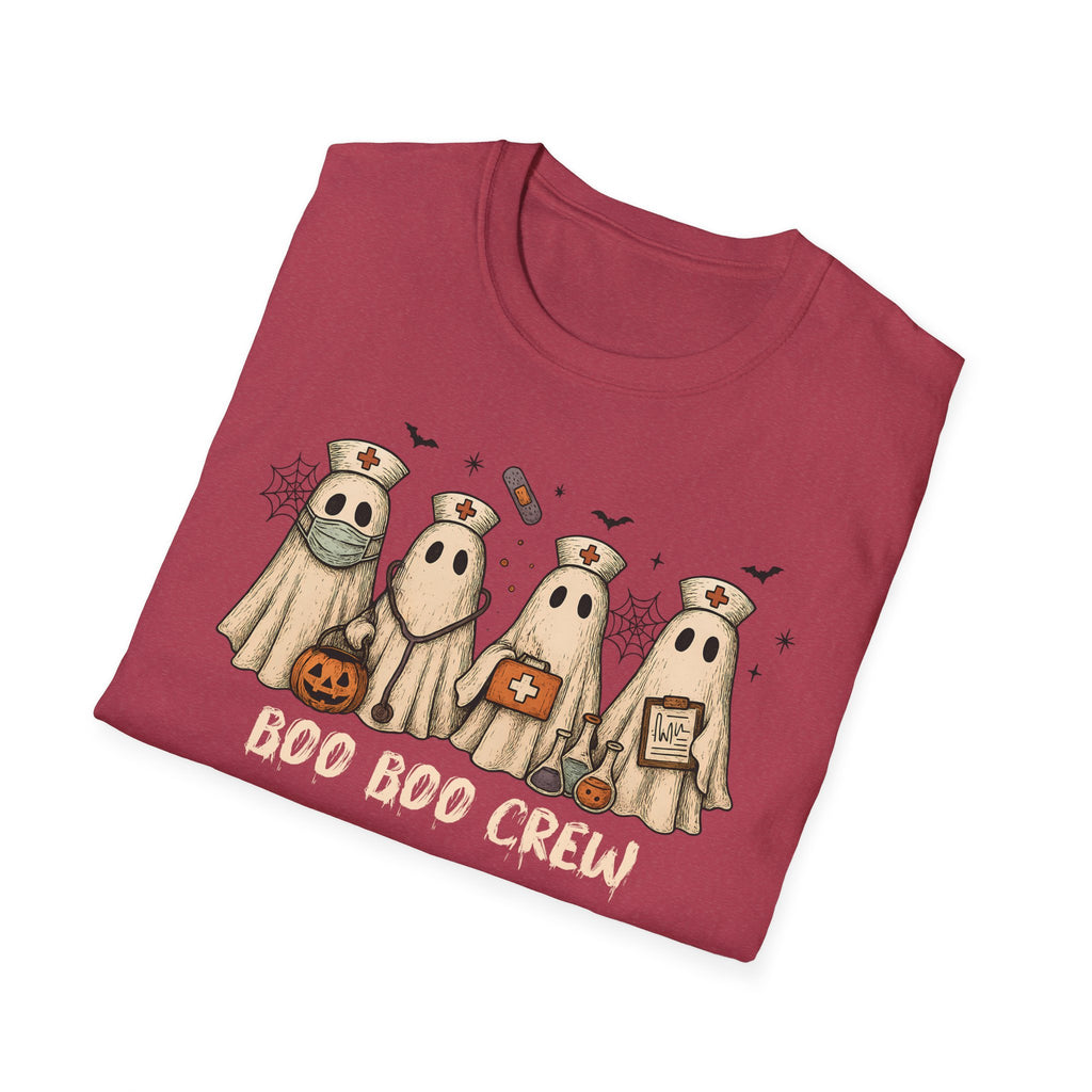 Nurse Boo Boo Crew White Halloween T‑Shirt