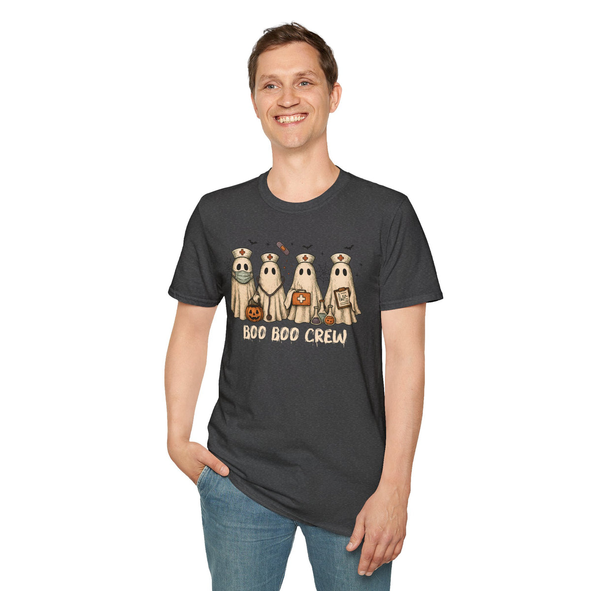 Nurse Boo Boo Crew White Halloween T‑Shirt