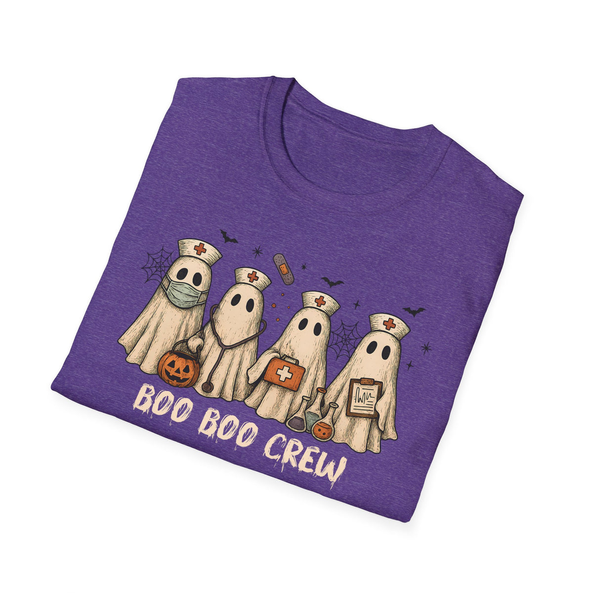 Nurse Boo Boo Crew White Halloween T‑Shirt