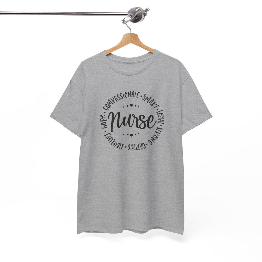 Nurse Circle Words T‑Shirt — Compassionate, Smart, Caring Nurse Tee