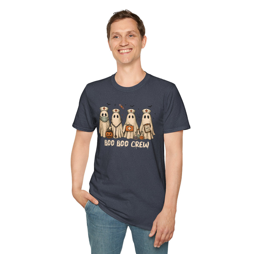 Nurse Boo Boo Crew White Halloween T‑Shirt