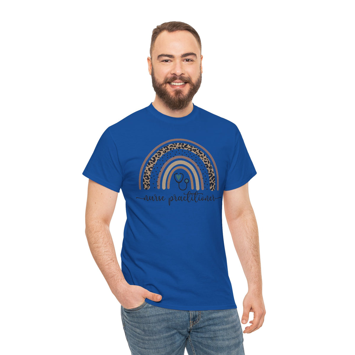 Nurse Practitioner Rainbow T-Shirt — Boho Stethoscope Tee for Nurses
