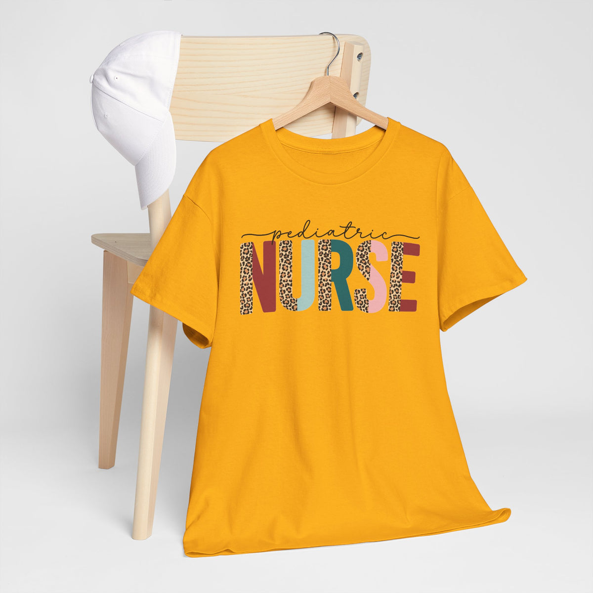 RN Pediatric Tee — Colorful Leopard