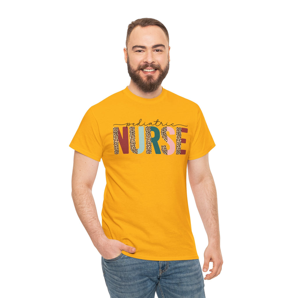 RN Pediatric Tee — Colorful Leopard