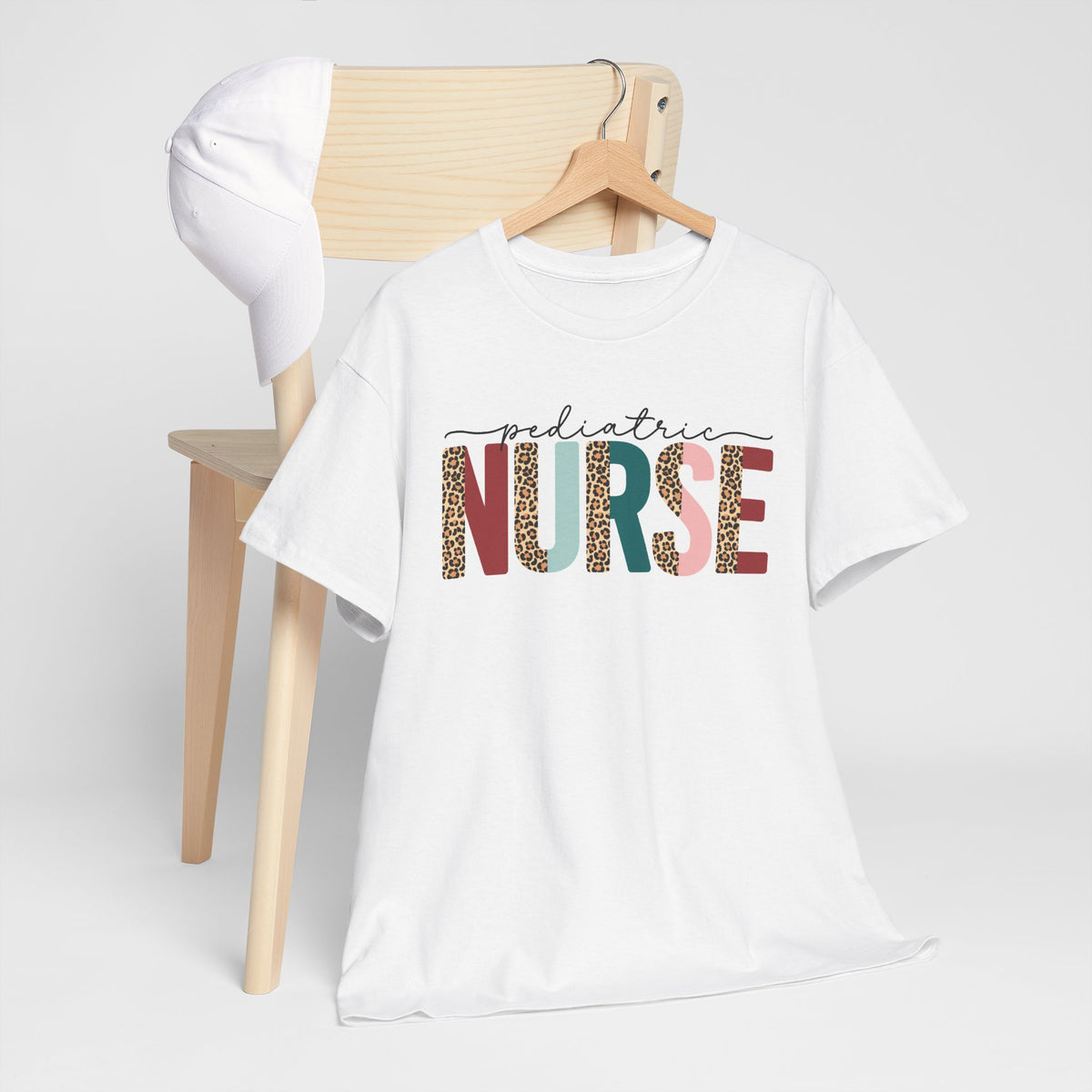 RN Pediatric Tee — Colorful Leopard