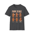 Pain Scale Gingerbread T-Shirt – Funny Holiday Pain Meter Tee for Bakers & Christmas Lovers