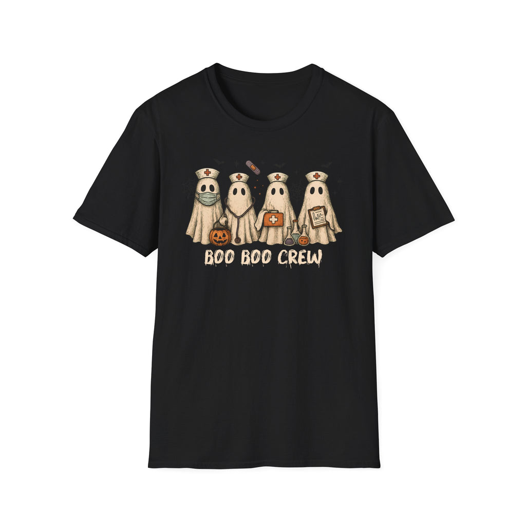 Nurse Boo Boo Crew White Halloween T‑Shirt