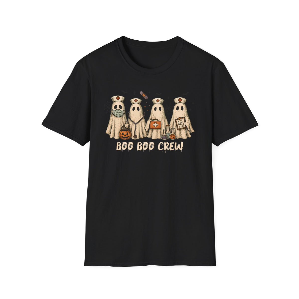 Nurse Boo Boo Crew White Halloween T‑Shirt