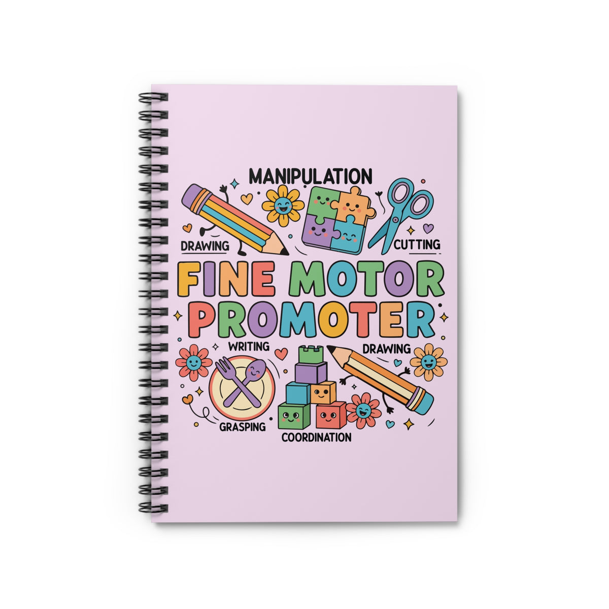 Fine Motor Promoter Spiral Notebook — Cute Occupational Therapy Journal