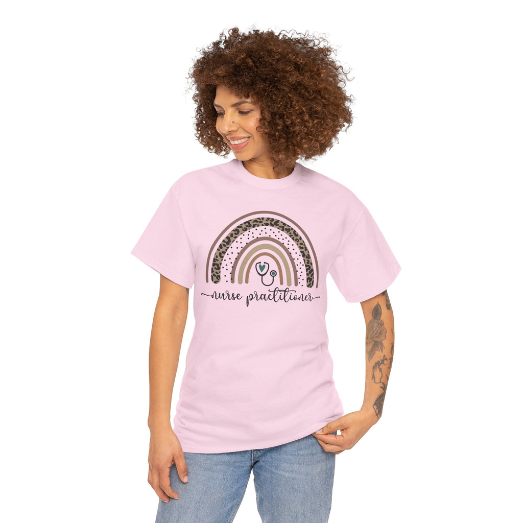 Nurse Practitioner Rainbow T-Shirt — Boho Stethoscope Tee for Nurses