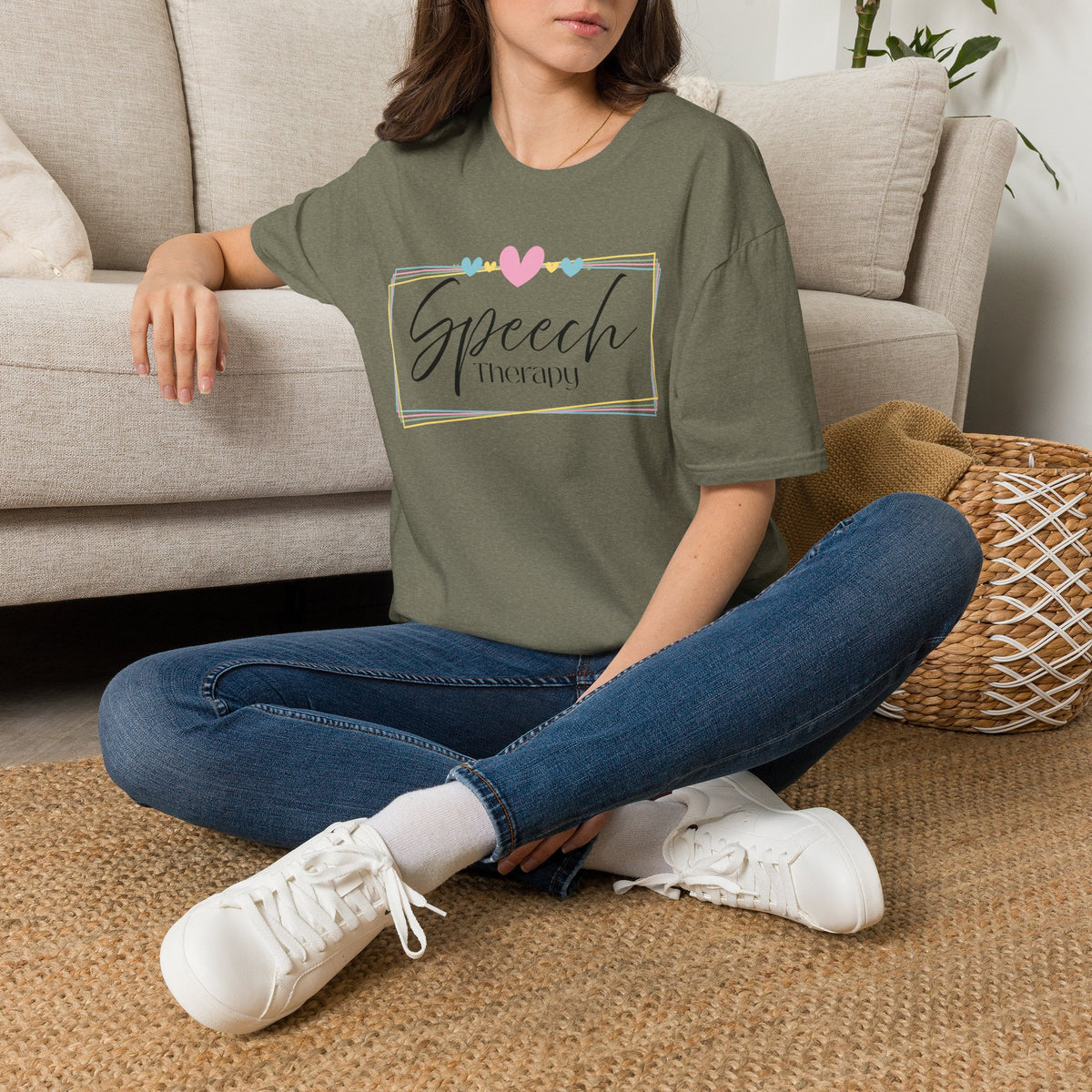 Speech Therapy Heart Frame T-Shirt