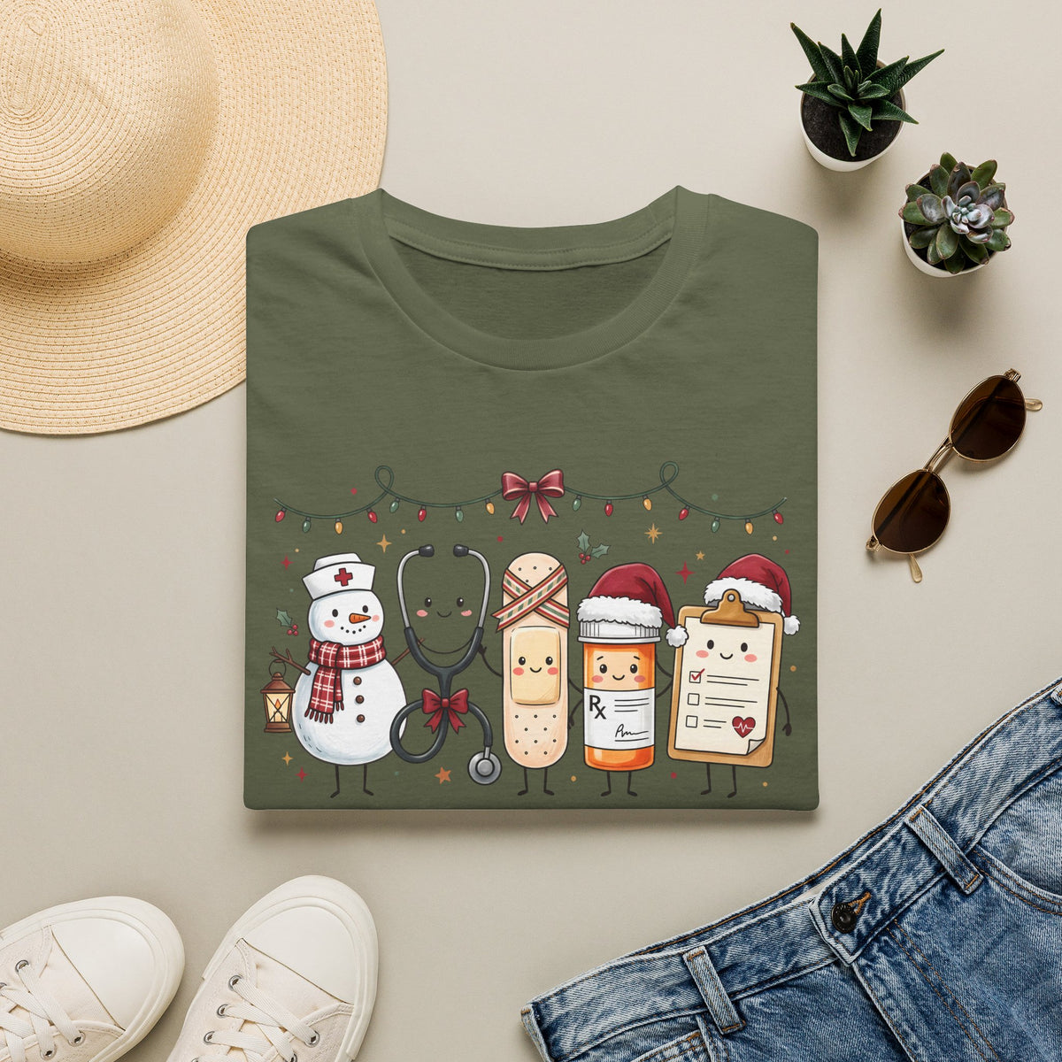 Nurse Christmas Hot Cocoa & Snacks T-Shirt