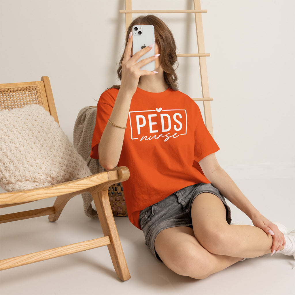 Peds Nurse T-Shirt with Heart Logo