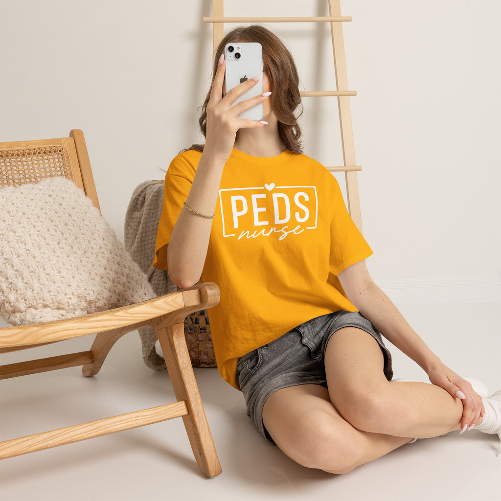 Peds Nurse T-Shirt with Heart Logo