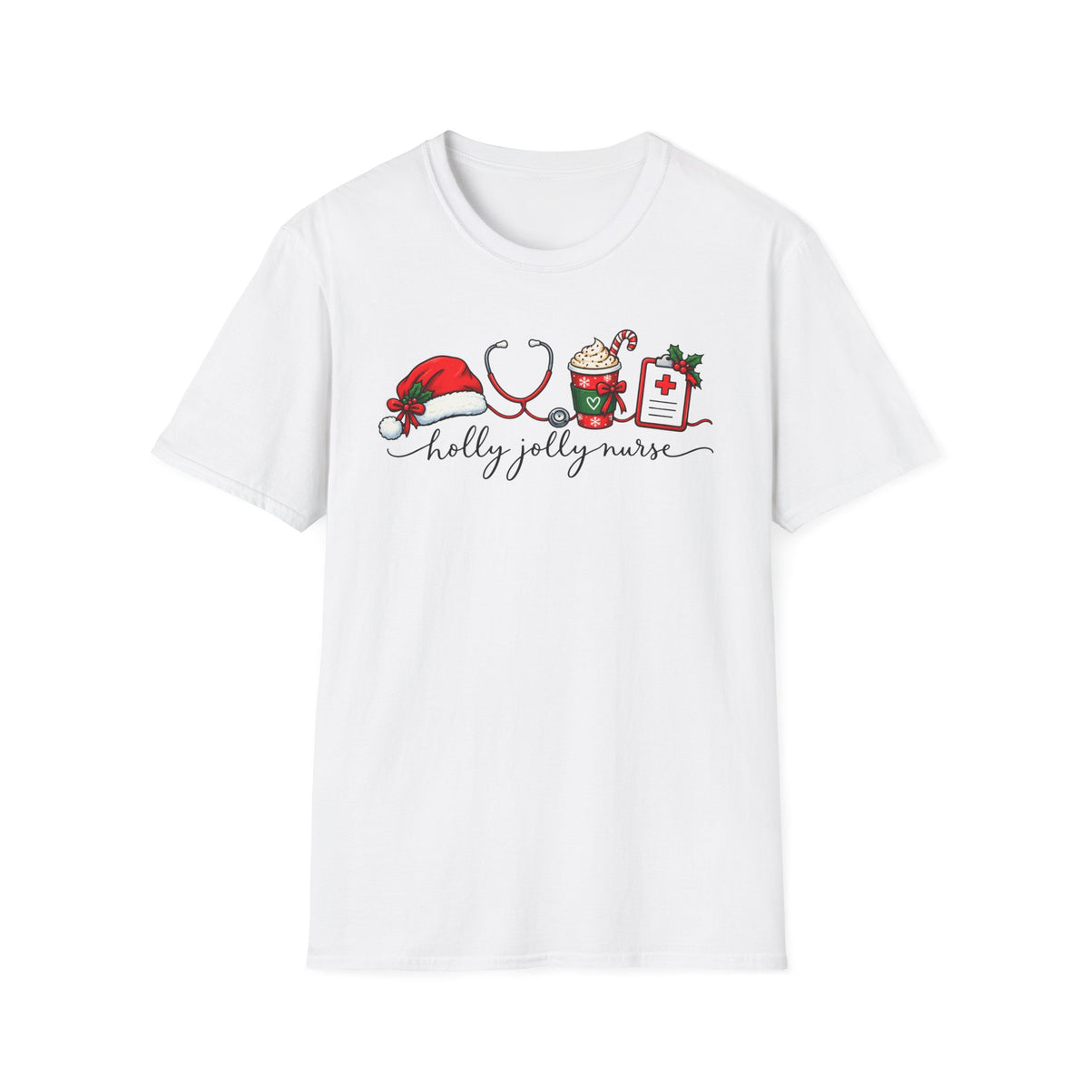Nurse Christmas T-Shirt — "Holly Jolly Nurse"