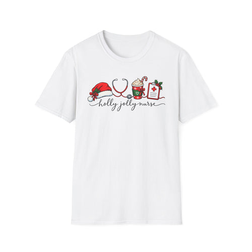 Nurse Christmas T-Shirt — "Holly Jolly Nurse"