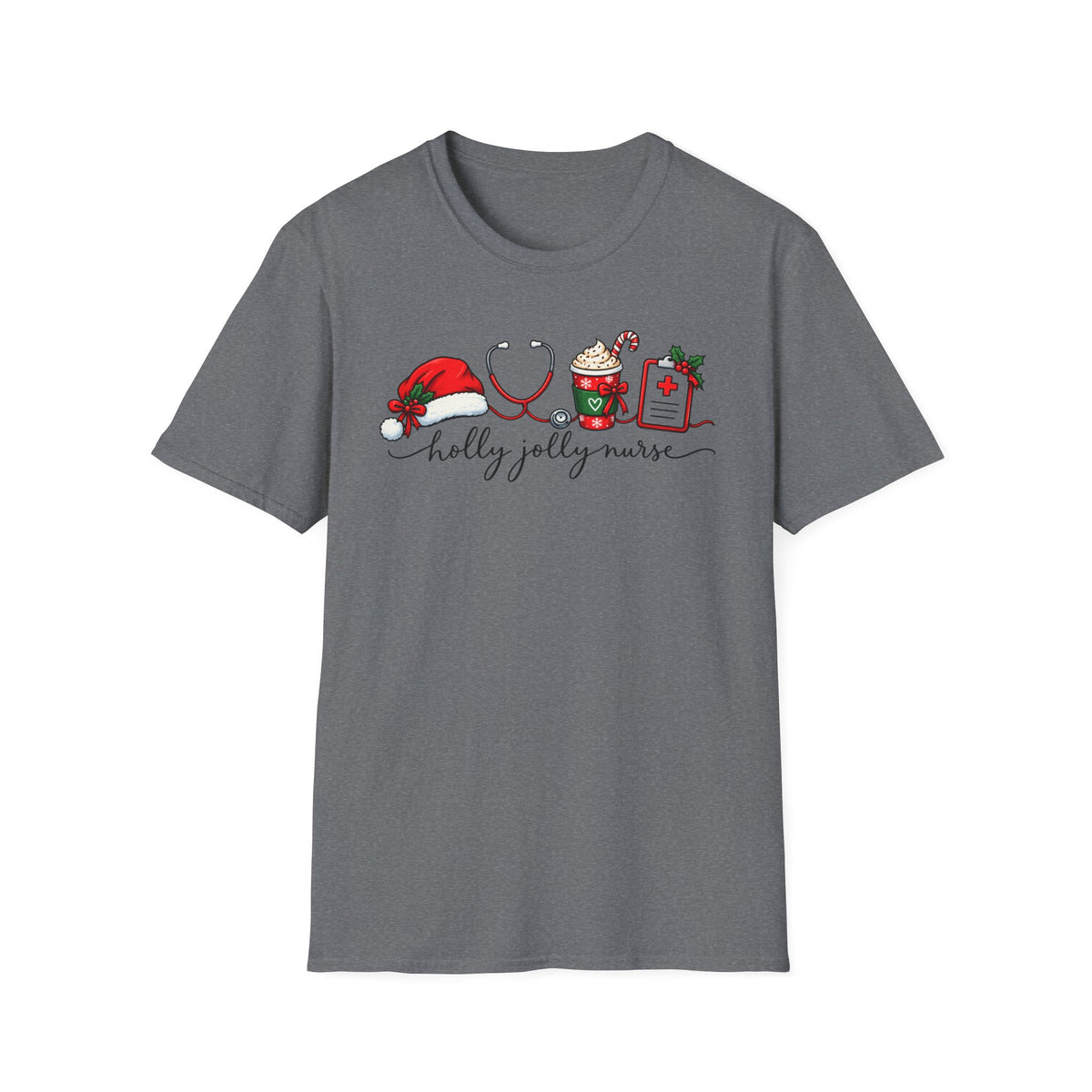 Nurse Christmas T-Shirt — "Holly Jolly Nurse"