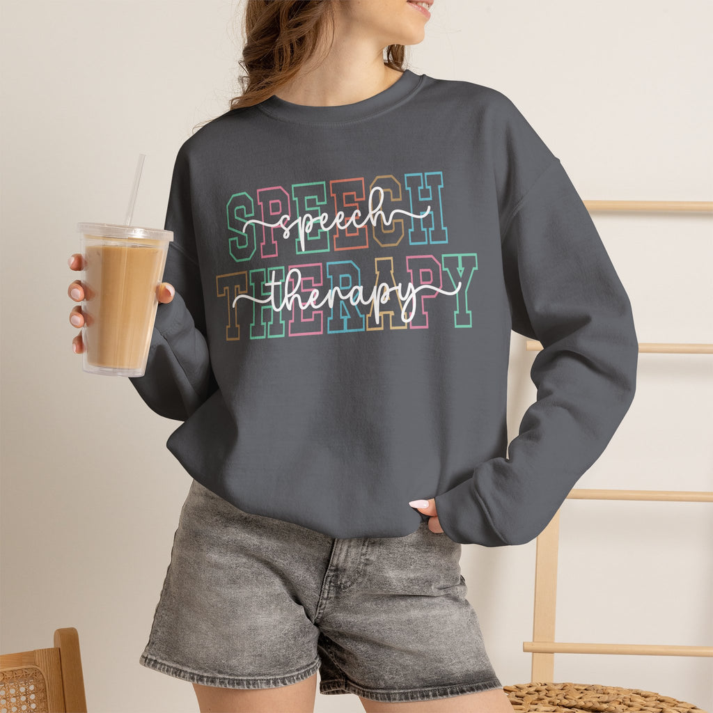 ST Colorful outline crewneck sweatshirt