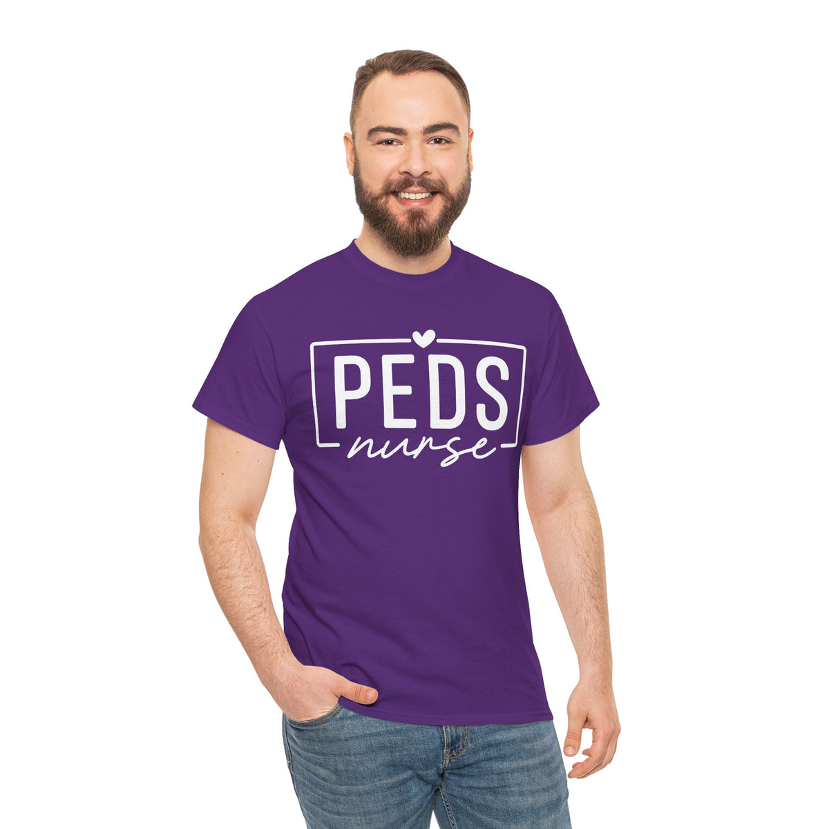 Peds Nurse T-Shirt with Heart Logo