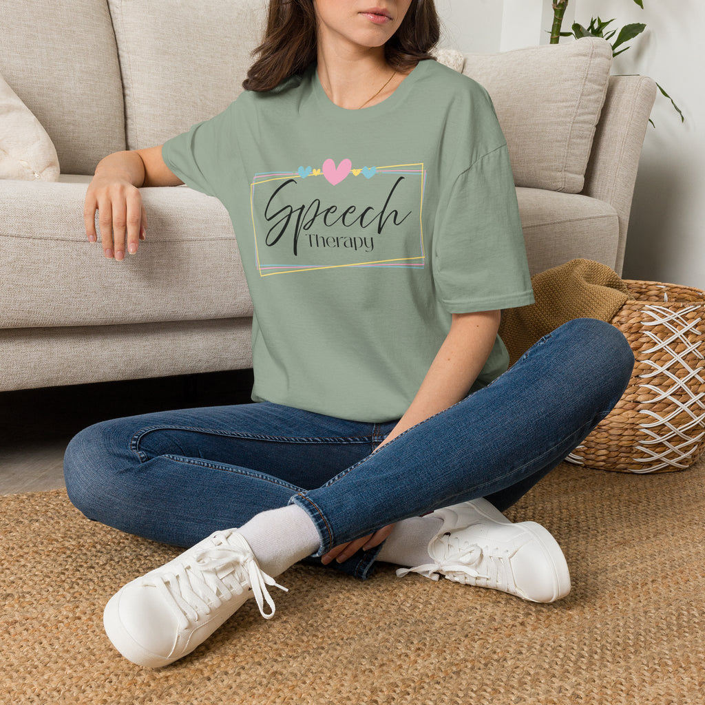 Speech Therapy Heart Frame T-Shirt