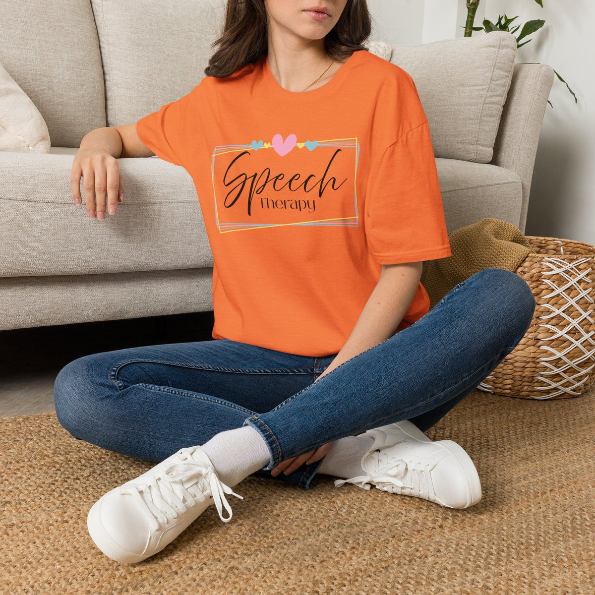 Speech Therapy Heart Frame T-Shirt