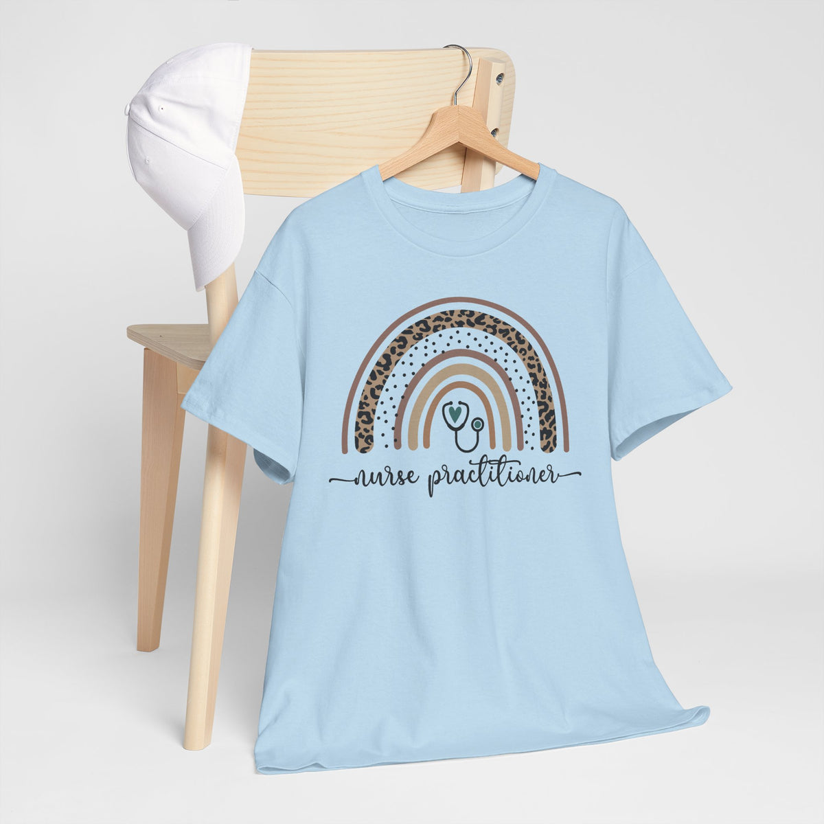 Nurse Practitioner Rainbow T-Shirt — Boho Stethoscope Tee for Nurses