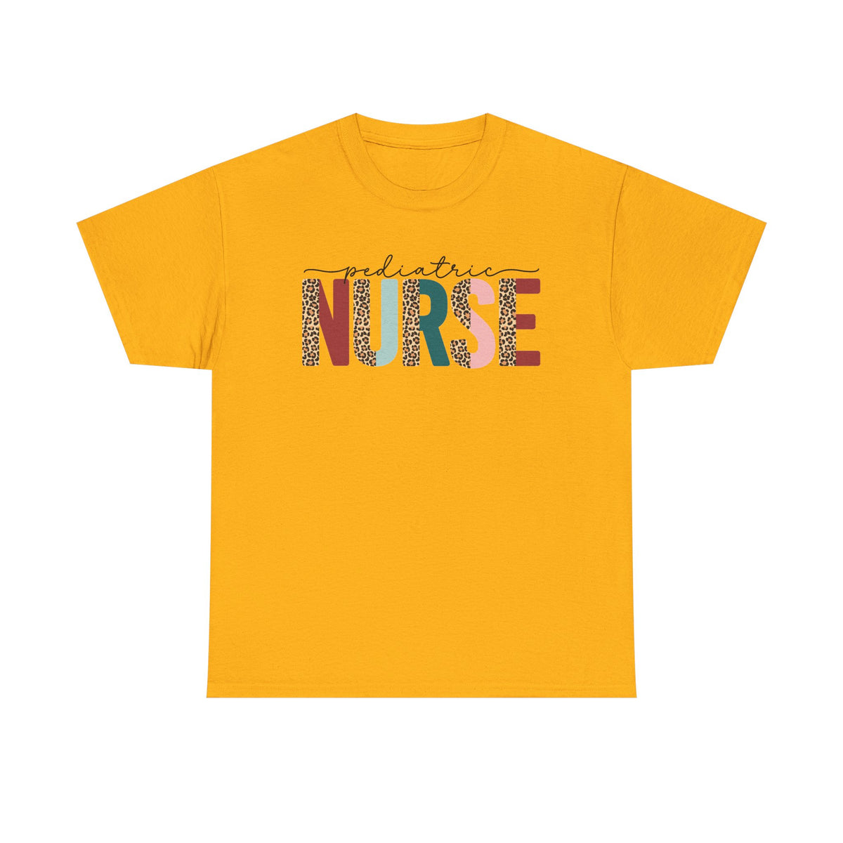 RN Pediatric Tee — Colorful Leopard