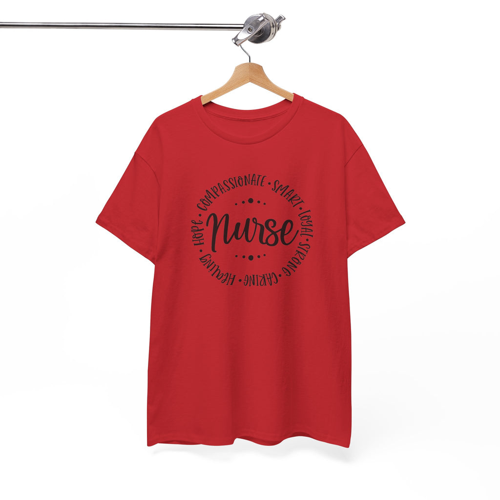 Nurse Circle Words T‑Shirt — Compassionate, Smart, Caring Nurse Tee