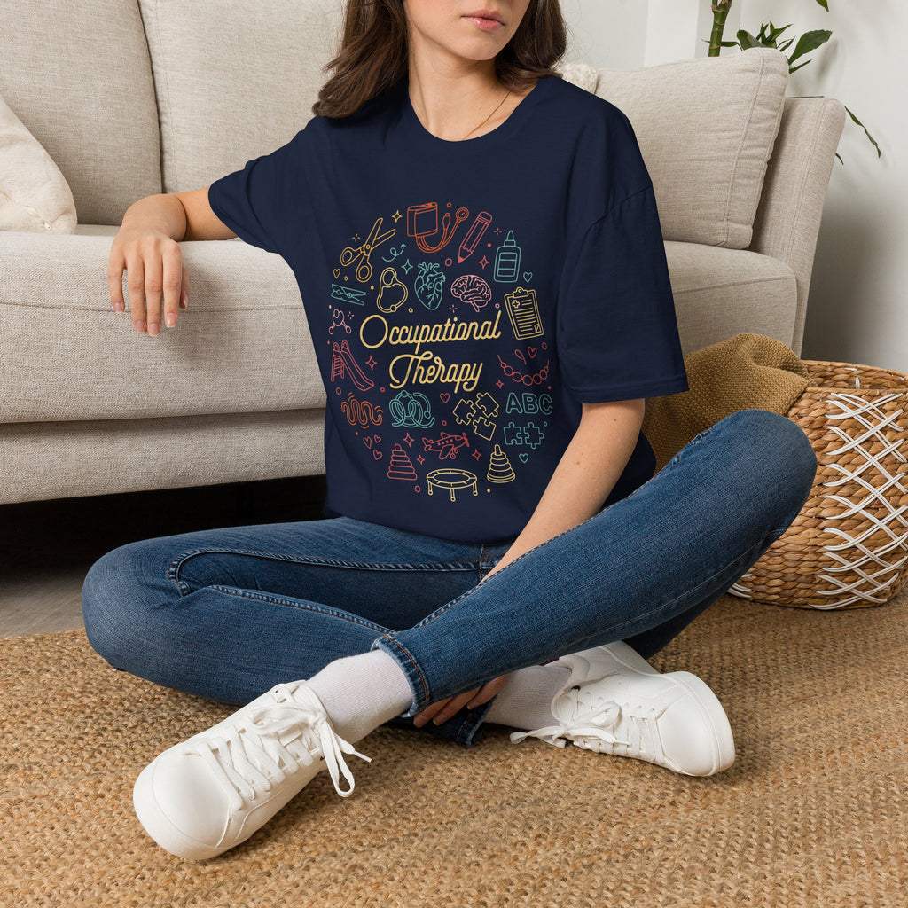 OT Icons T-Shirt — Retro Pediatric OT Gifts
