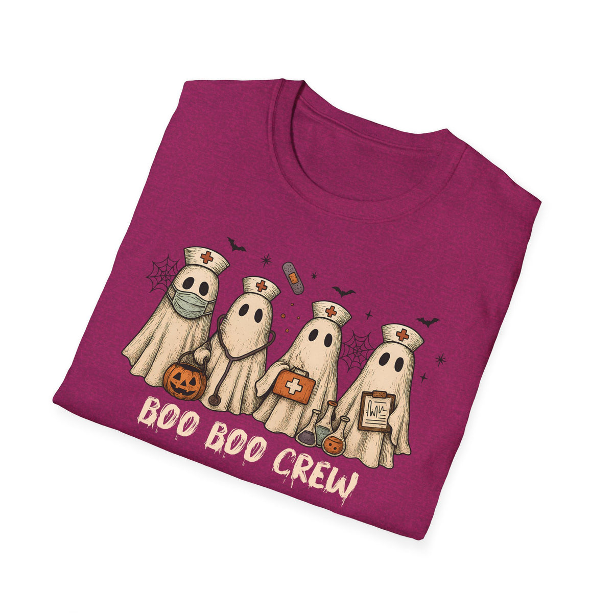 Nurse Boo Boo Crew White Halloween T‑Shirt